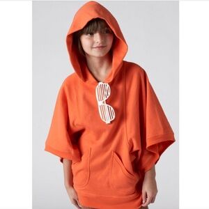 Stella McCartney for Gap Kids Orange Batwing Hoodie size kids M (8) 100% Cotton